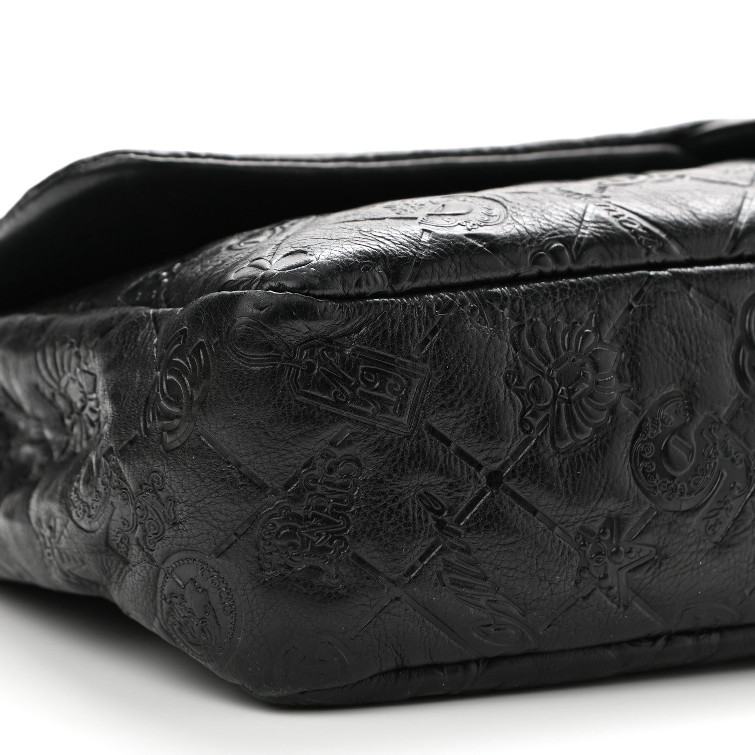 Chanel Calfskin Embossed Large Lucky Symbols Flap Black 8 of 10