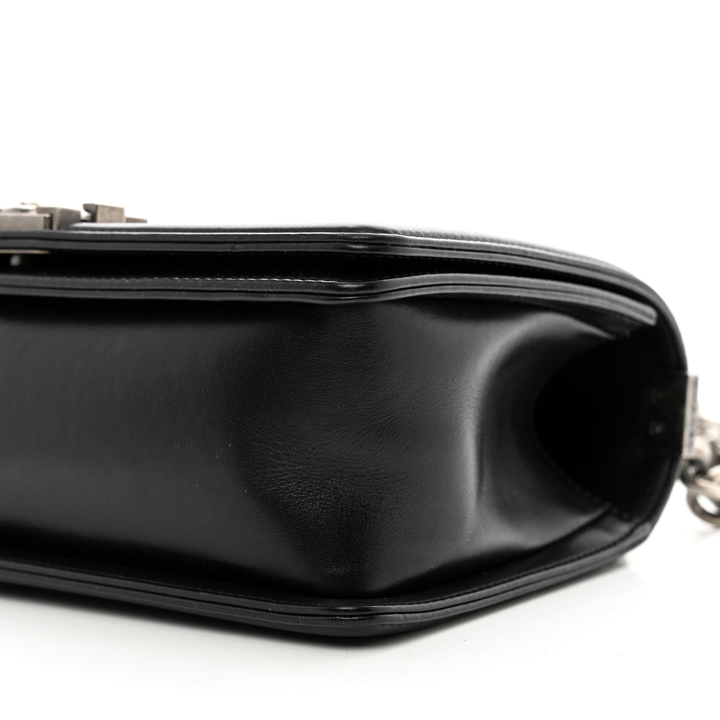 Lambskin Quilted Medium Boy Flap Black