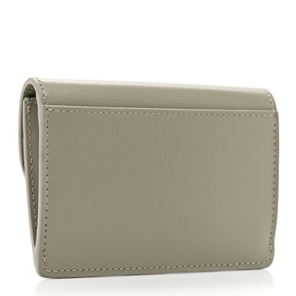 Celine Shiny Calfskin Triomphe Flap Card Holder Green Clay 3 of 8