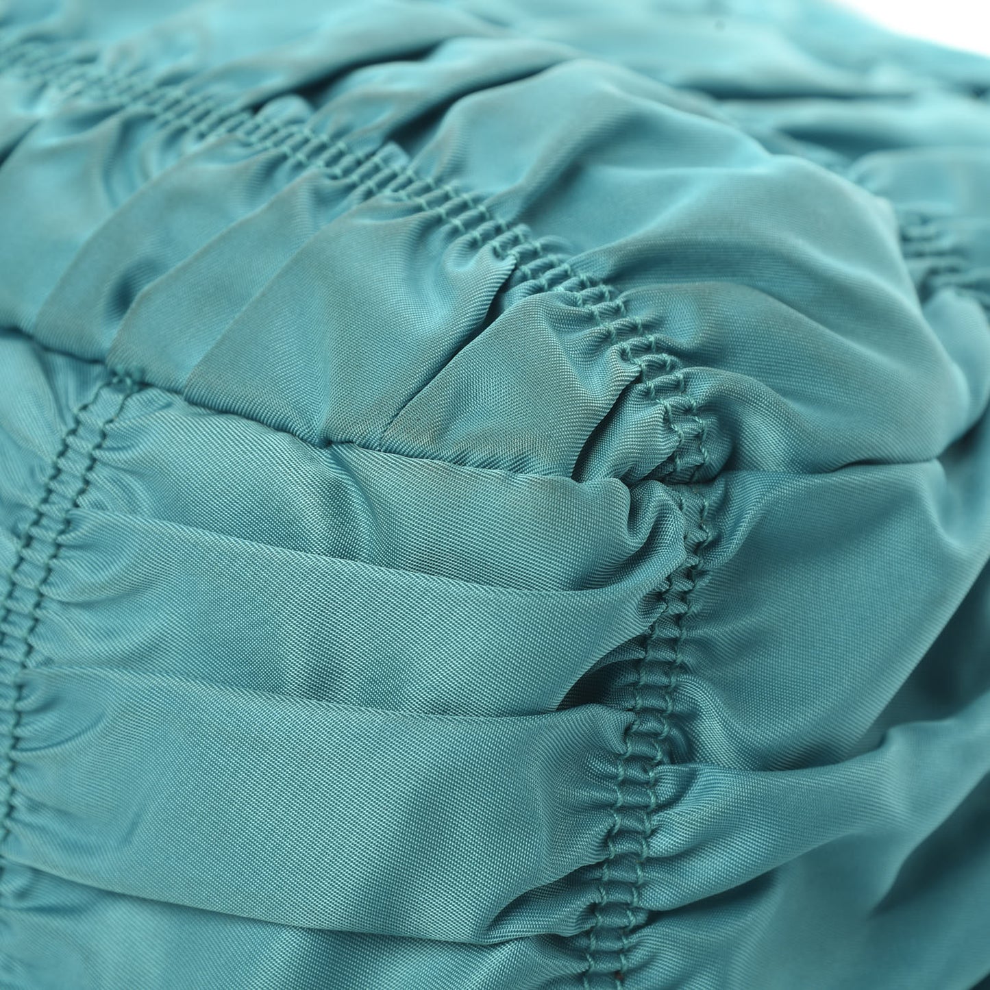 Tessuto Nylon Gaufre Tote Turchese