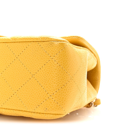 Chanel Caviar Quilted Mini Rectangular Flap Yellow 10 of 10