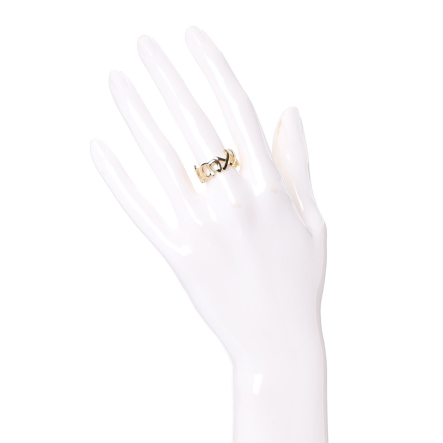 Tiffany 18K Yellow Gold Paloma's Graffiti Love and Kisses Ring 52 6 4 of 6