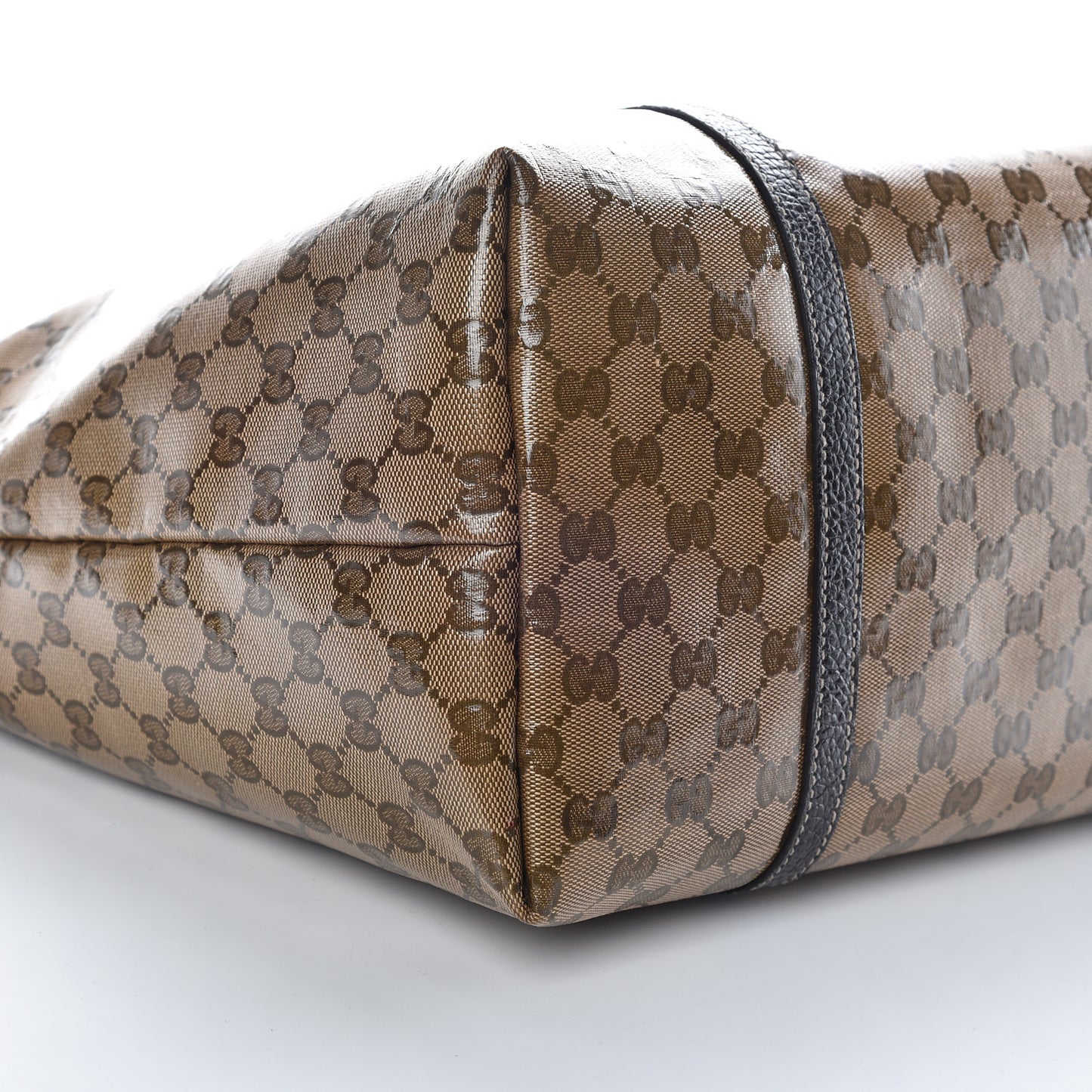 Crystal Monogram Large Joy Tote Brown