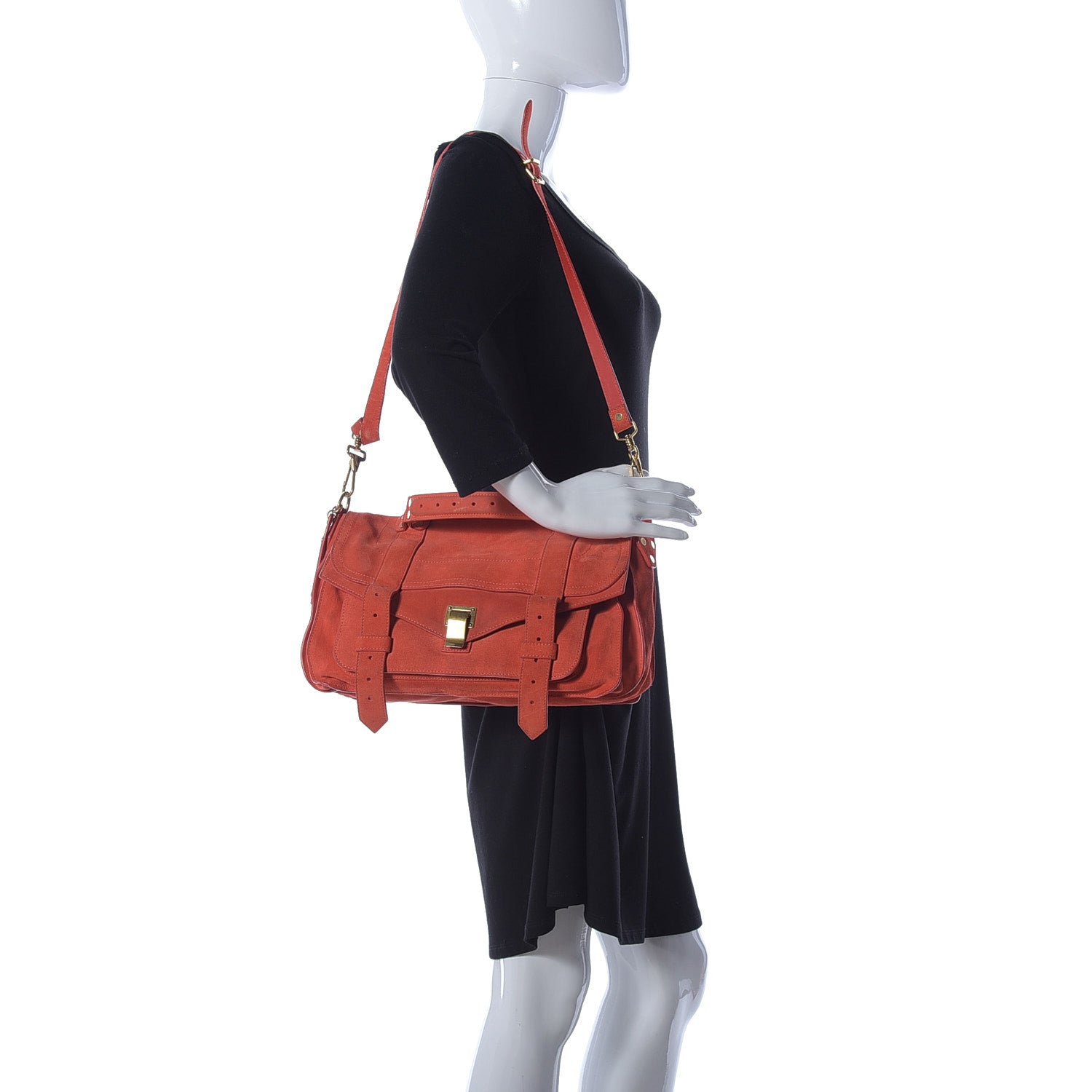 Proenza Schouler Suede Medium PS1 Satchel Poppy 3 of 38