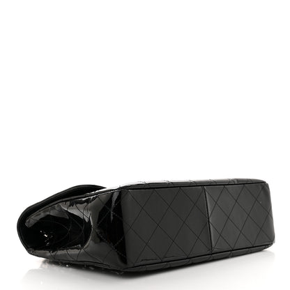 Chanel Patent Quilted Jumbo Single Flap Black 4 of 12