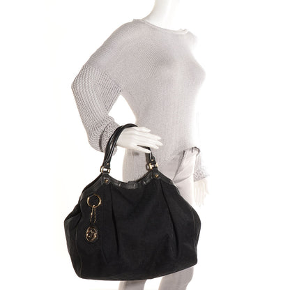 Gucci Monogram Large Sukey Tote Black 2 of 7