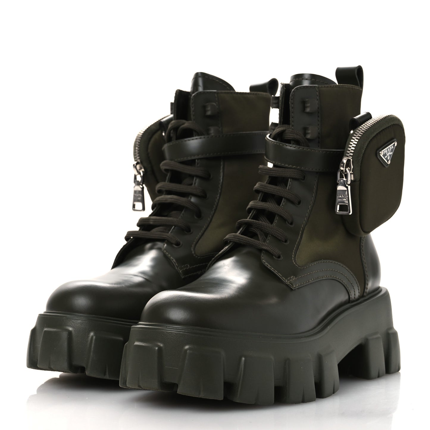 Spazzolato Rois Re-Nylon Metal Triangle Logo Monolith Pouch Pocket 55mm Boots 40 Militare