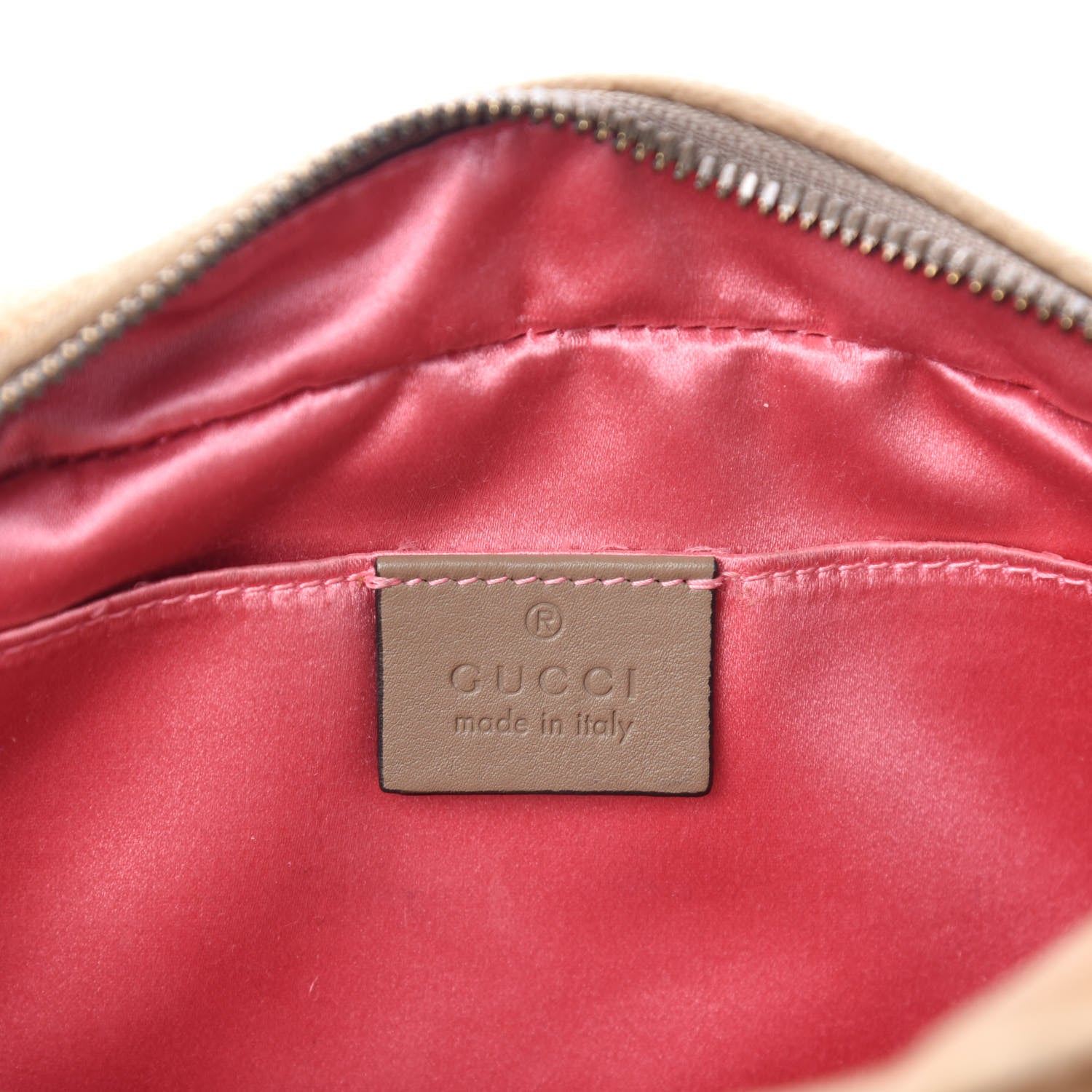 Gucci Velvet Matelasse Small GG Marmont Chain Shoulder Bag Taupe 8 of 10