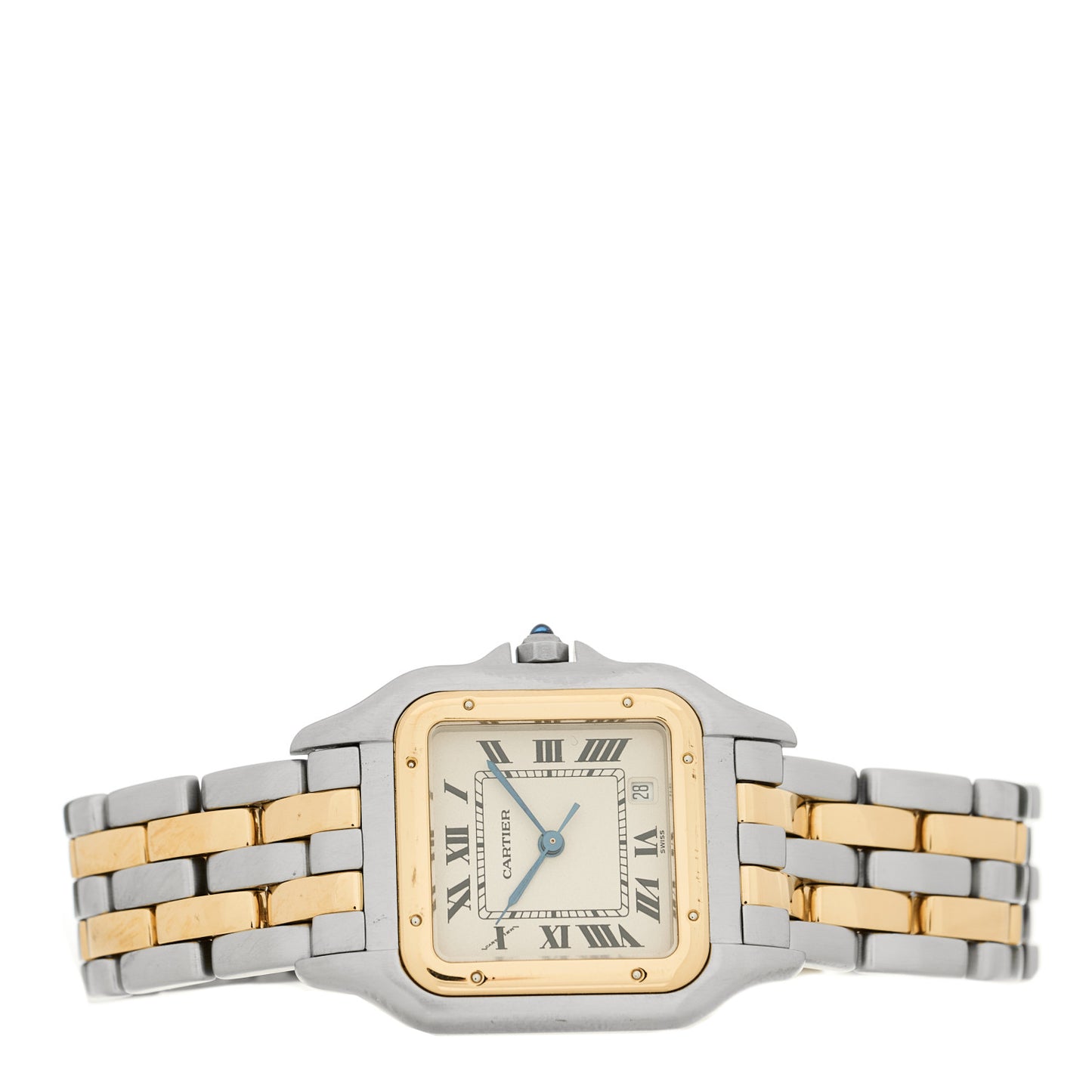 Stainless Steel 18K Yellow Gold 27mm Panthere Quartz Watch
