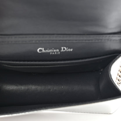Christian Dior Metallic Patent Micro-Cannage Baby Diorama Flap Bag Silver 4 of 7