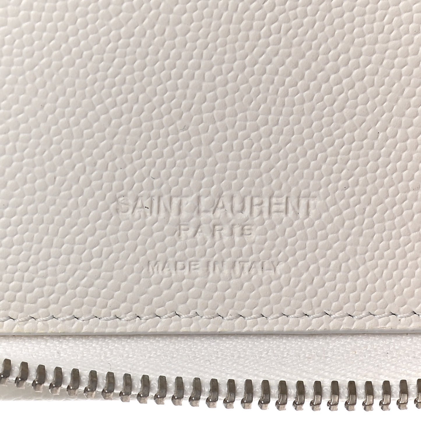 Grain De Poudre Classic Zip Around Travel Wallet White
