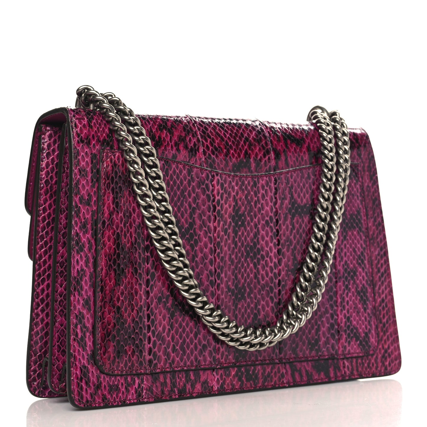 Elaphe Dragon Embroidered Medium Dionysus Shoulder Bag Violet Cyclamen Multicolor