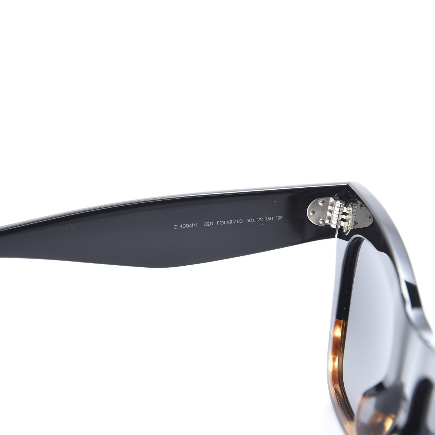 Celine Acetate Polarized Cat Eye Sunglasses CL4004IN Havana Black 5 of 6