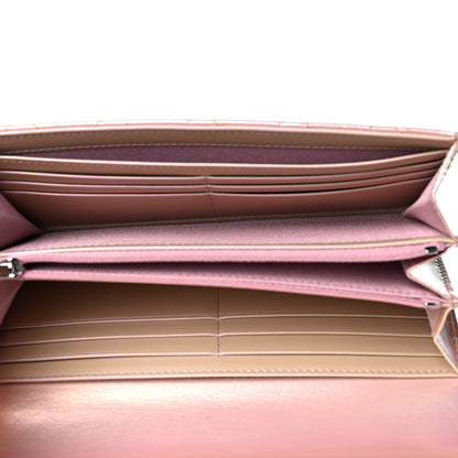Chanel Iridescent Calfskin Quilted Large Gusset Flap Wallet Pink 5 of 10