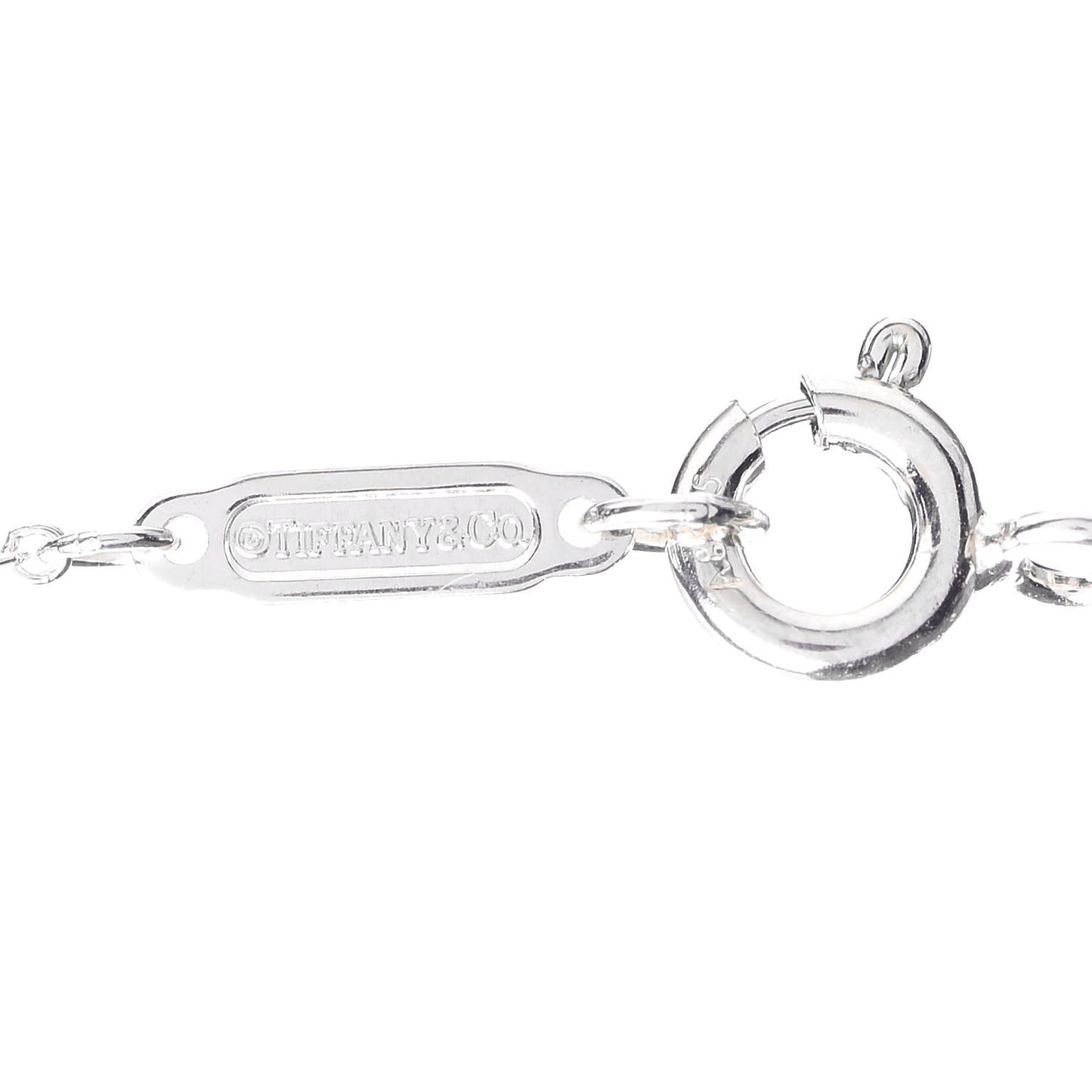 Sterling Silver 16mm Elsa Peretti Open Heart Pendant Necklace