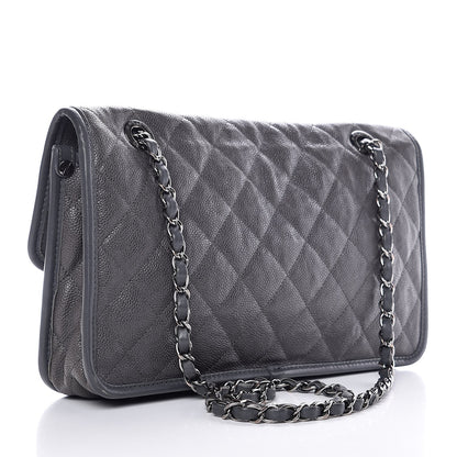 Chanel Caviar Quilted Medium French Riviera Flap Dark Grey 4 of 8