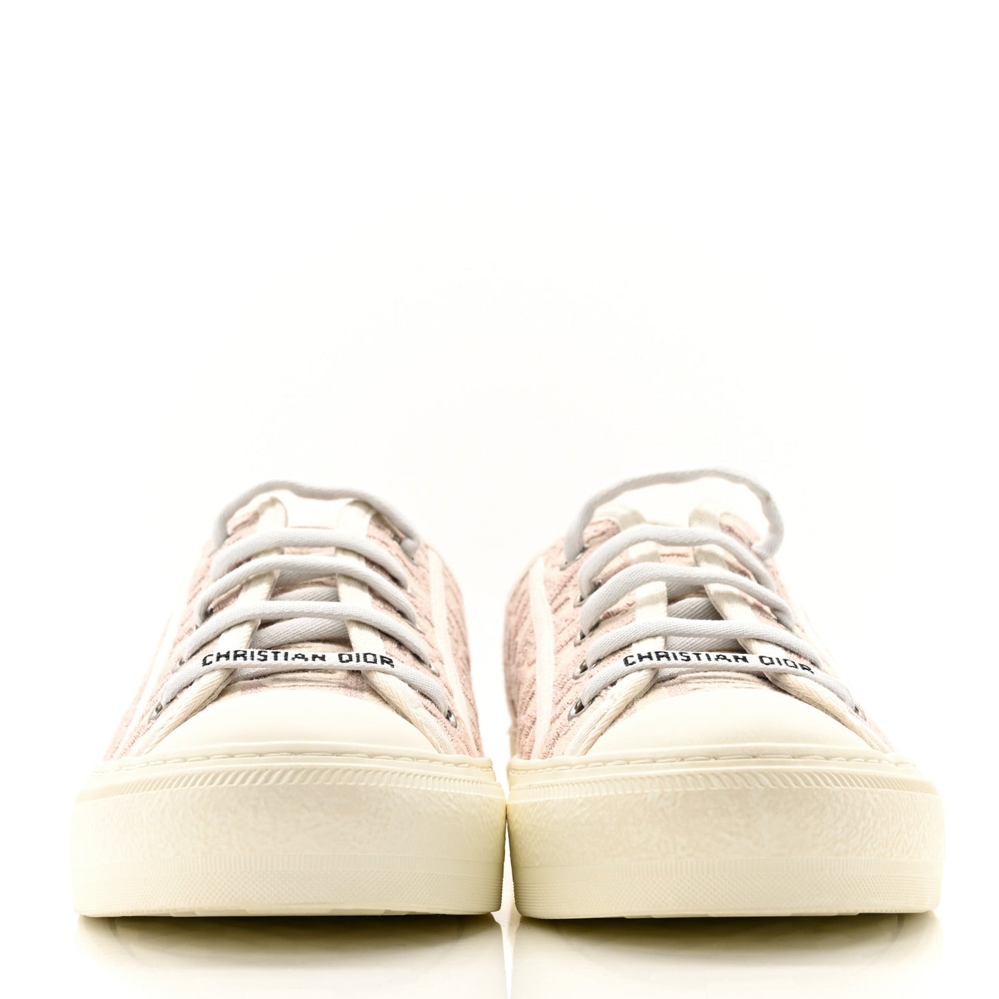 Canvas Oblique Walk'N'Dior Low Top Sneakers 38 Powder Nude