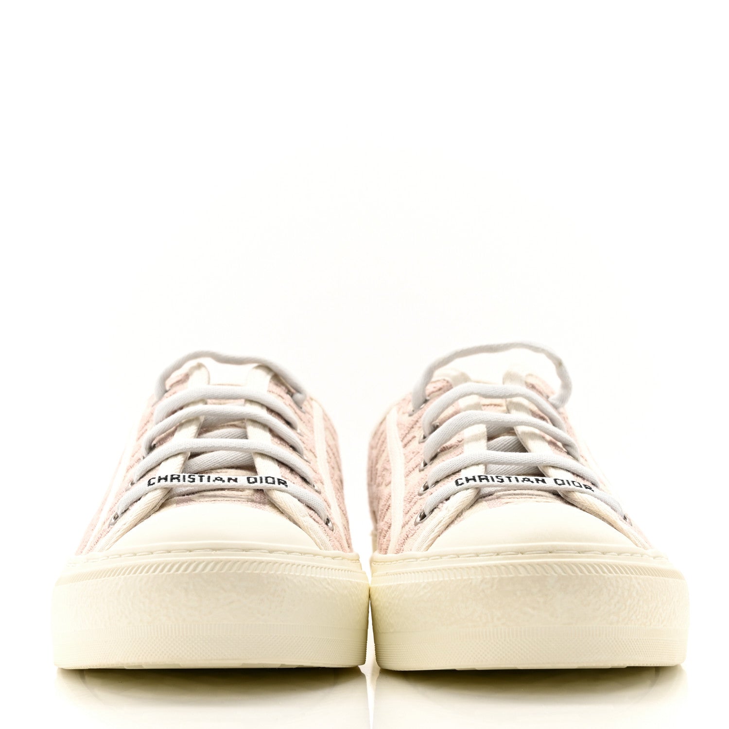 Christian Dior Canvas Oblique Walk'N'Dior Low Top Sneakers 38 Powder Nude 3 of 11