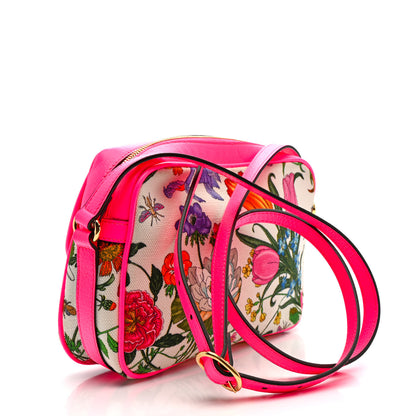 Gucci Canvas Flora Floral Shoulder Bag White Fuchsia Fluo 4 of 46