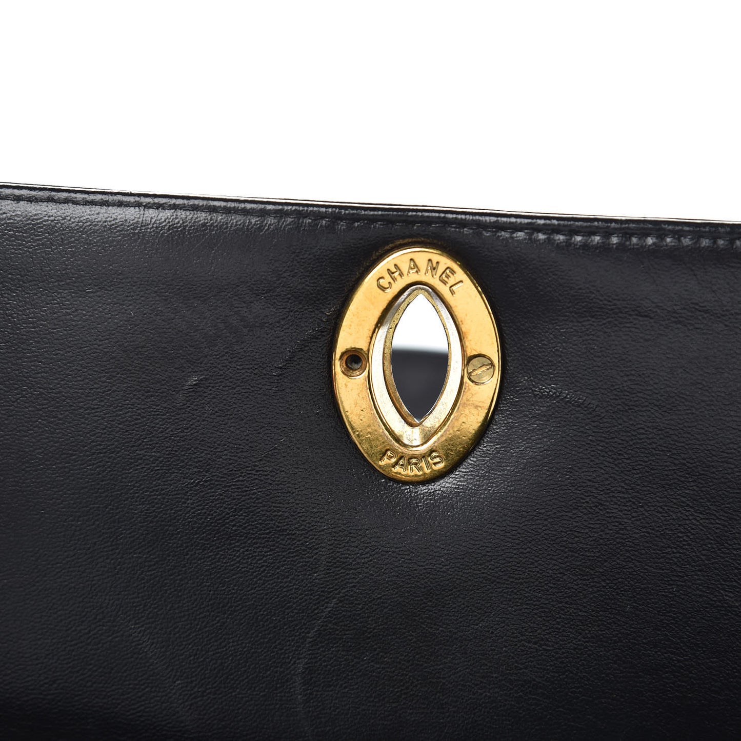 Lambskin Vertical Quilted CC Flap Shoulder Bag Black