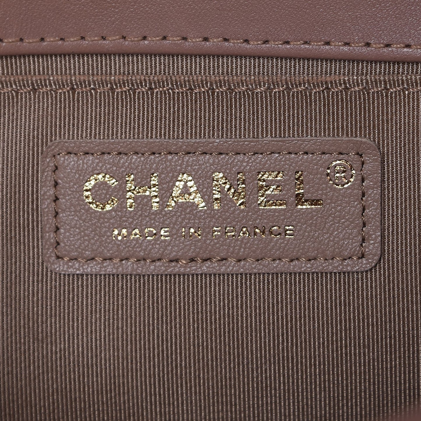 Lambskin Quilted Medium Boy Flap Dark Beige