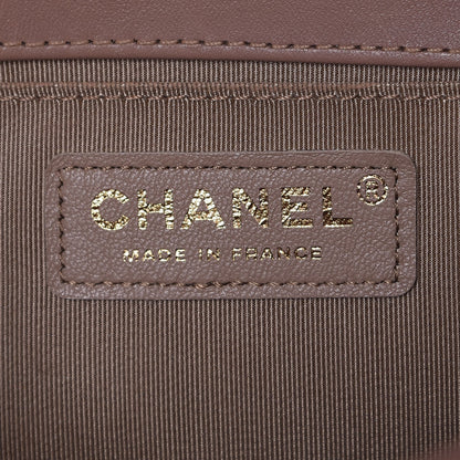 Chanel Lambskin Quilted Medium Boy Flap Dark Beige 6 of 8