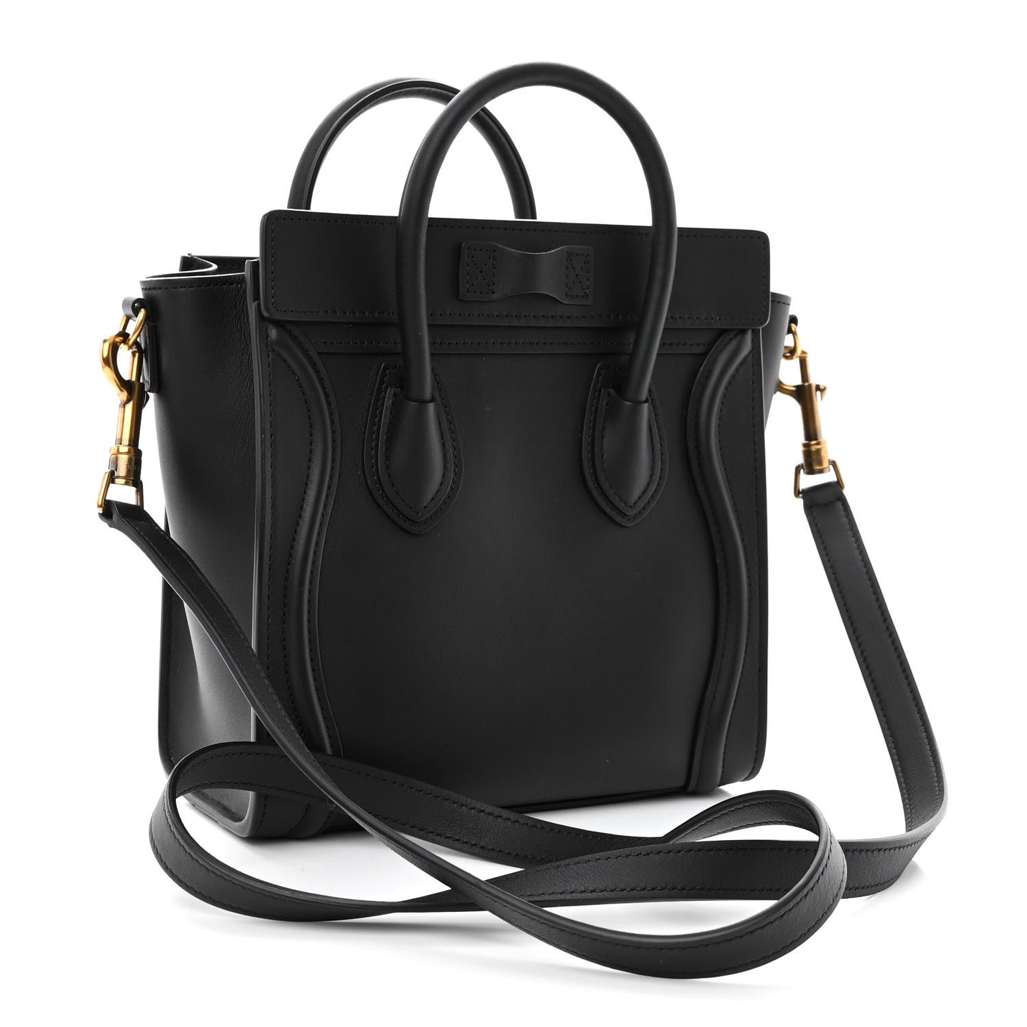 Celine Smooth Calfskin Nano Luggage Black 3 of 10