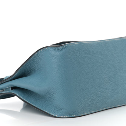 Hermes Taurillon Clemence Jypsiere 34 Blue Jean 8 of 11