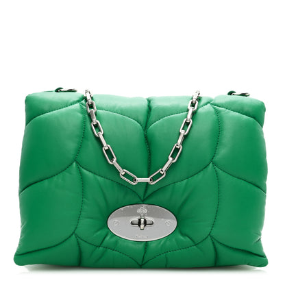 Mulberry Nappa Pillow Quilted Little Softie Bag Lawn Green 1 of 8