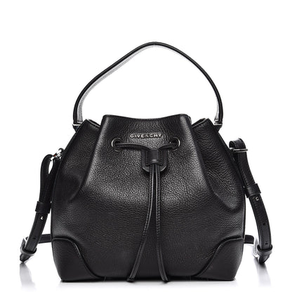 Givenchy Calfskin Small Lucrezia Drawstring Bucket Bag Black 1 of 15