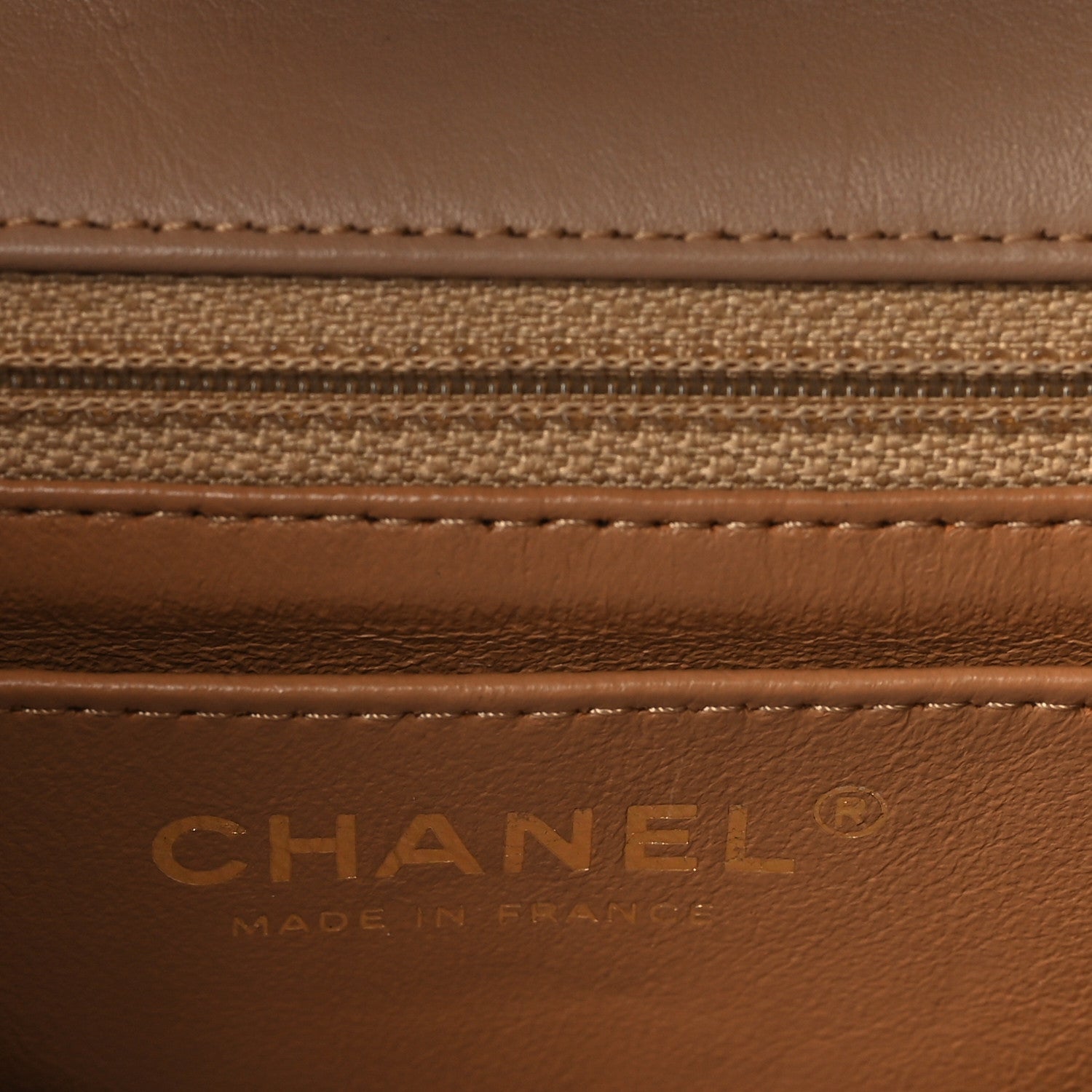 Chanel Iridescent Tweed Lambskin Mini Rectangular Flap Dark Beige 6 of 9