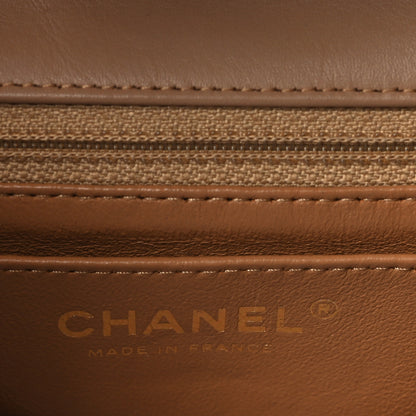 Chanel Iridescent Tweed Lambskin Mini Rectangular Flap Dark Beige 6 of 9