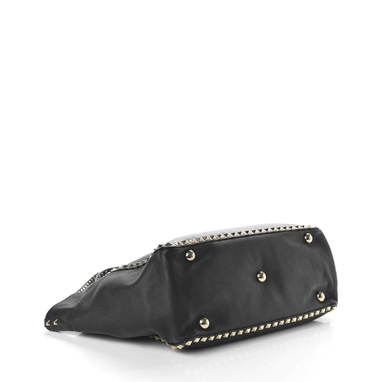 Vitello Medium Rockstud Tote Black