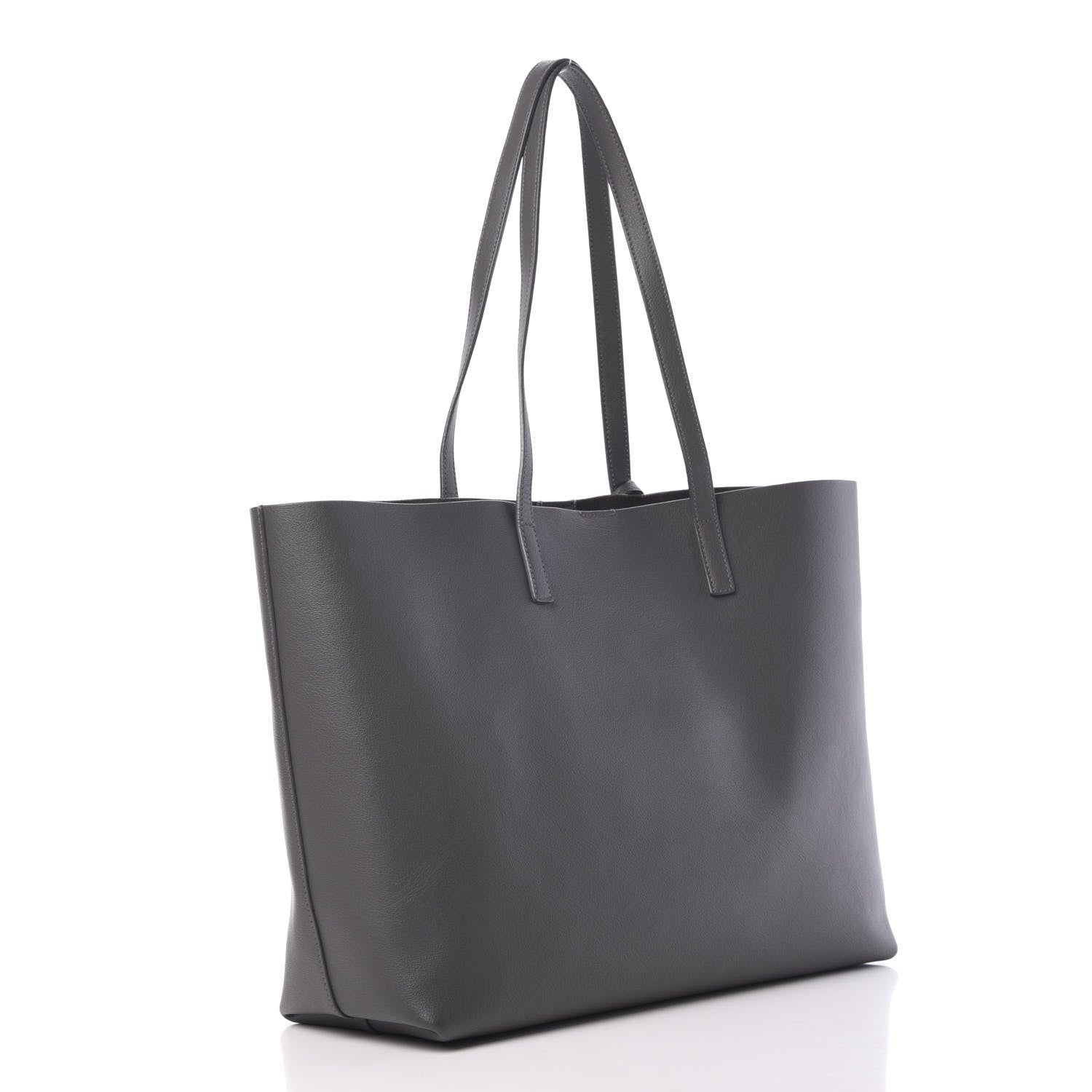 Saint Laurent Calfskin Large Shopping Tote Dark Grey 3 of 12