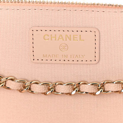 Chanel Caviar Quilted Small Vanity Case With Chain Light Beige 6 of 11
