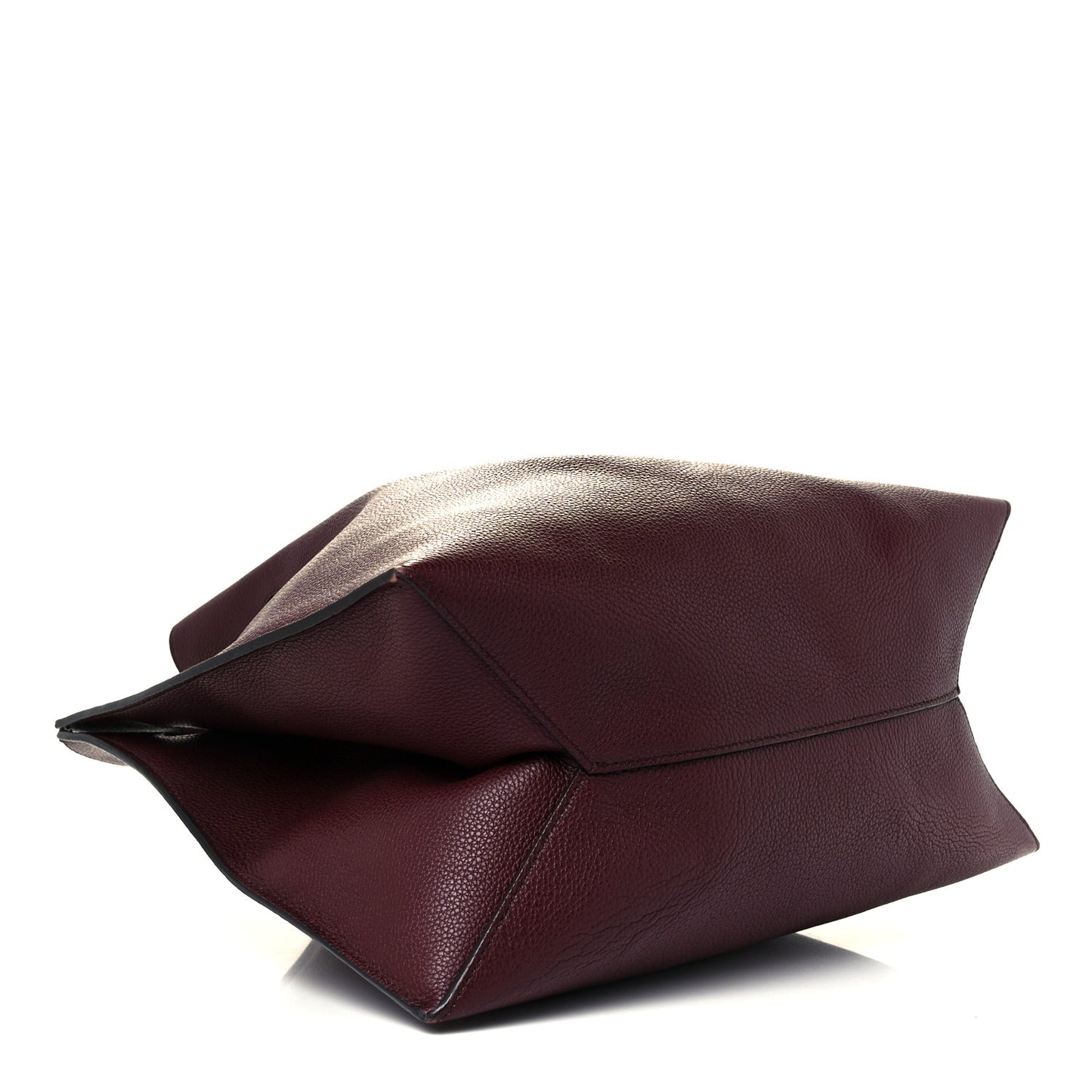 Grained Calfskin Small Tyndale Bucket Bag Burgundy