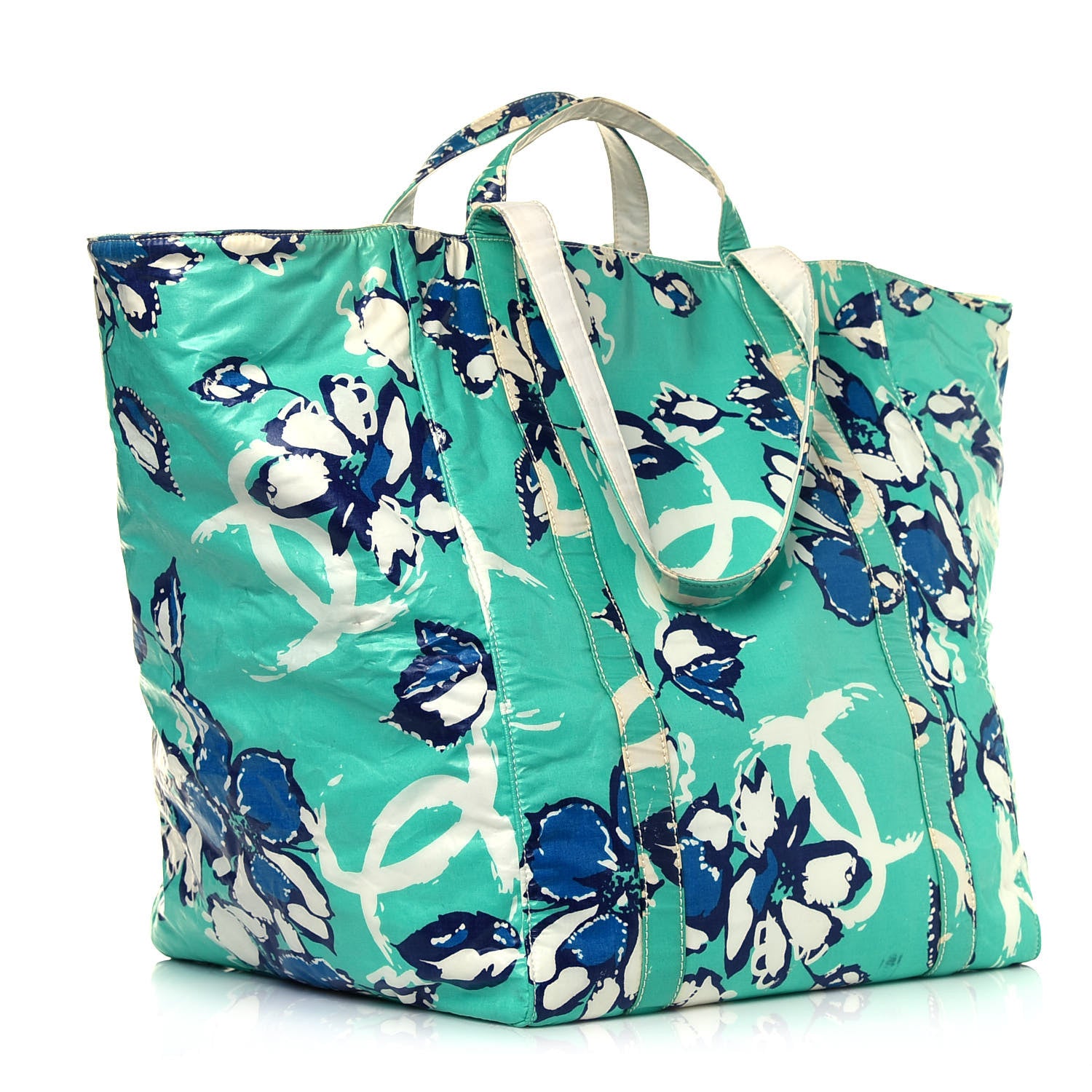 Chanel PVC Floral Print Tote Multicolor 3 of 19