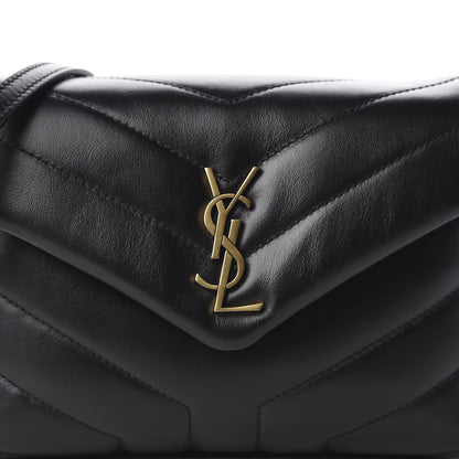 Saint Laurent Calfskin Y Quilted Monogram Toy Loulou Crossbody Bag Black 10 of 11