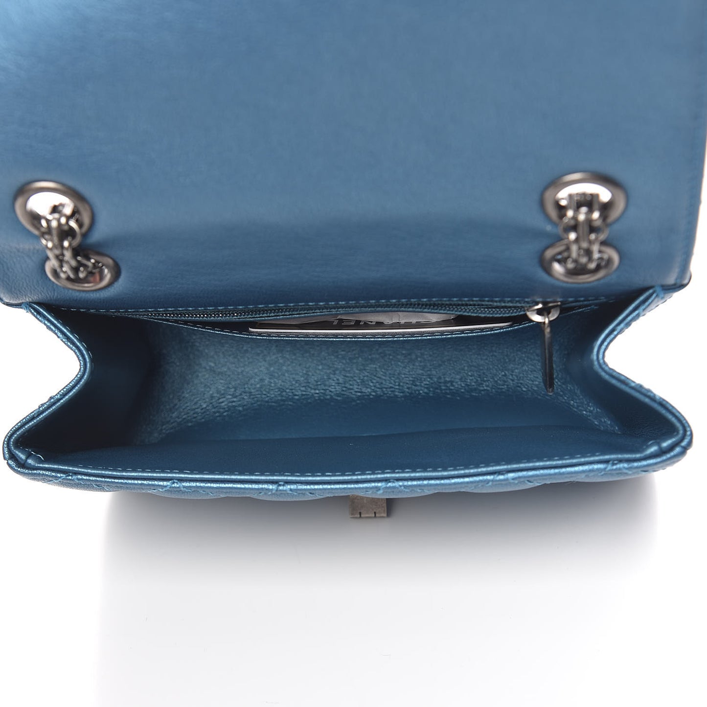 Metallic Sheepskin Quilted 2.55 Reissue Mini Flap Blue