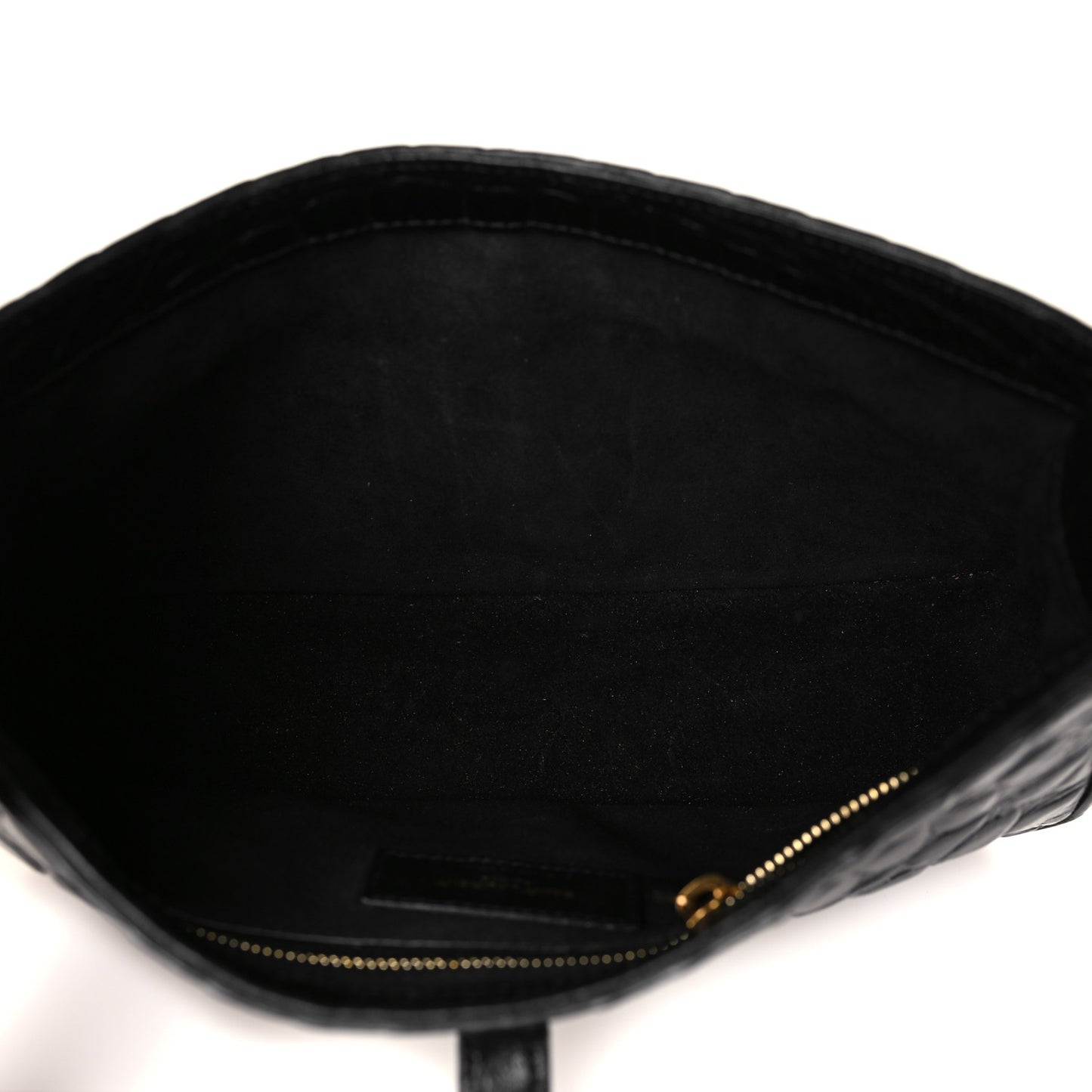 Calfskin Crocodile Embossed Le 5 A 7 Hobo Black