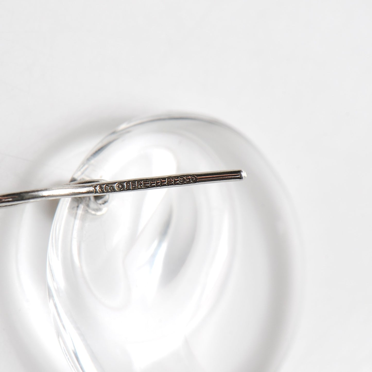Platinum Diamond Elsa Peretti Rock Crystal Disc Earrings