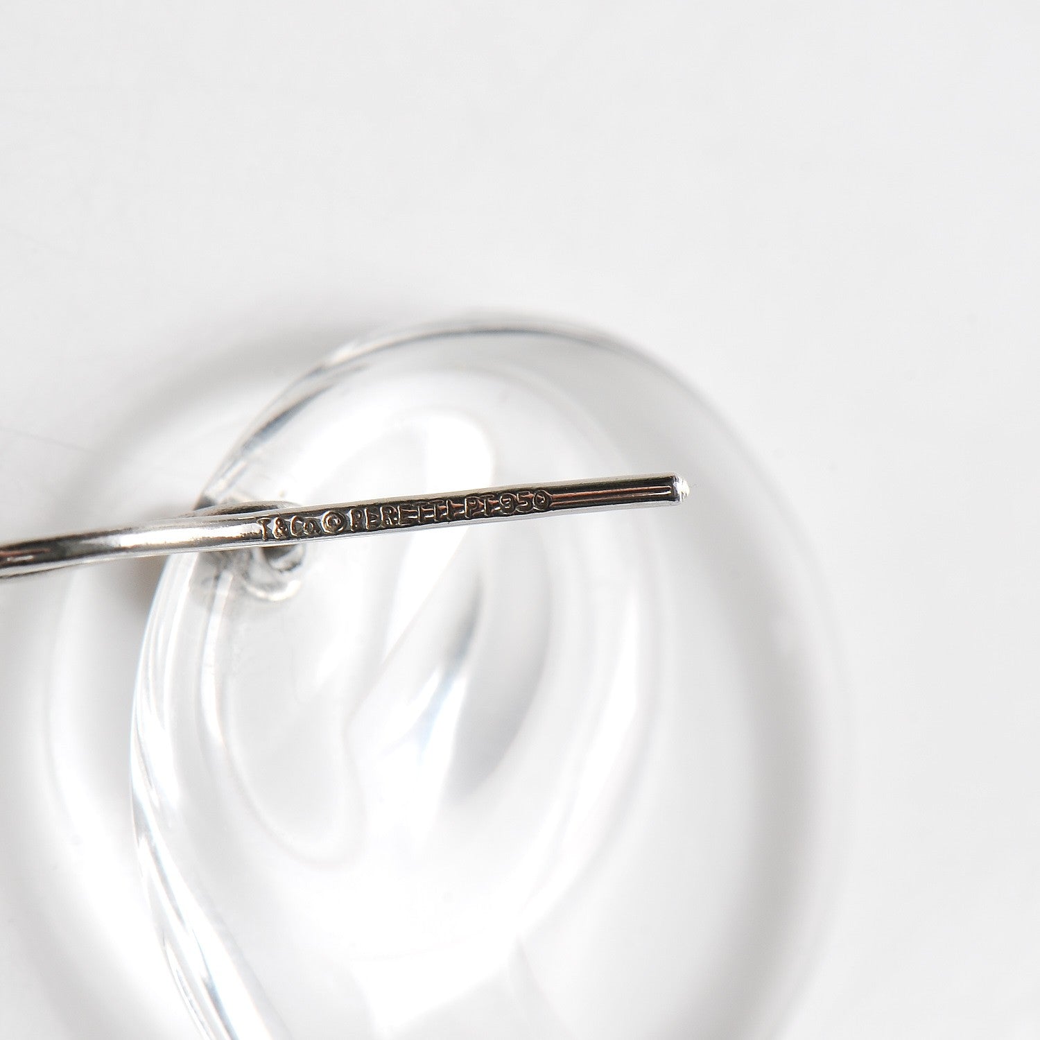 Tiffany Platinum Diamond Elsa Peretti Rock Crystal Disc Earrings 4 of 4