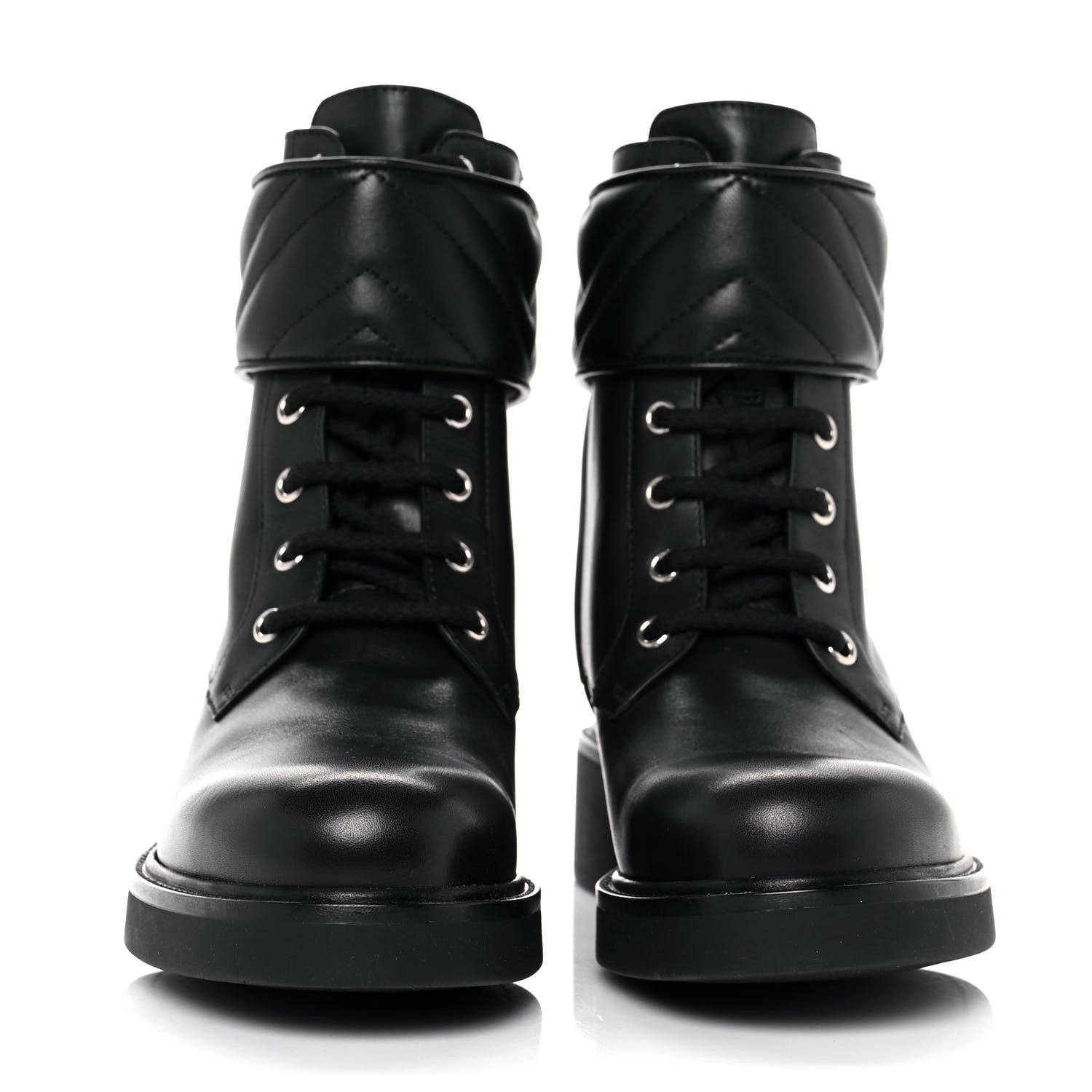 Gucci Flores Calfskin Nappa Matelasse GG 40mm Ankle Boots 38.5 Black 2 of 8