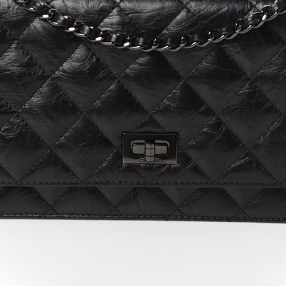 Chanel Aged Calfskin Quilted Reissue Wallet On Chain WOC So Black 10 of 12