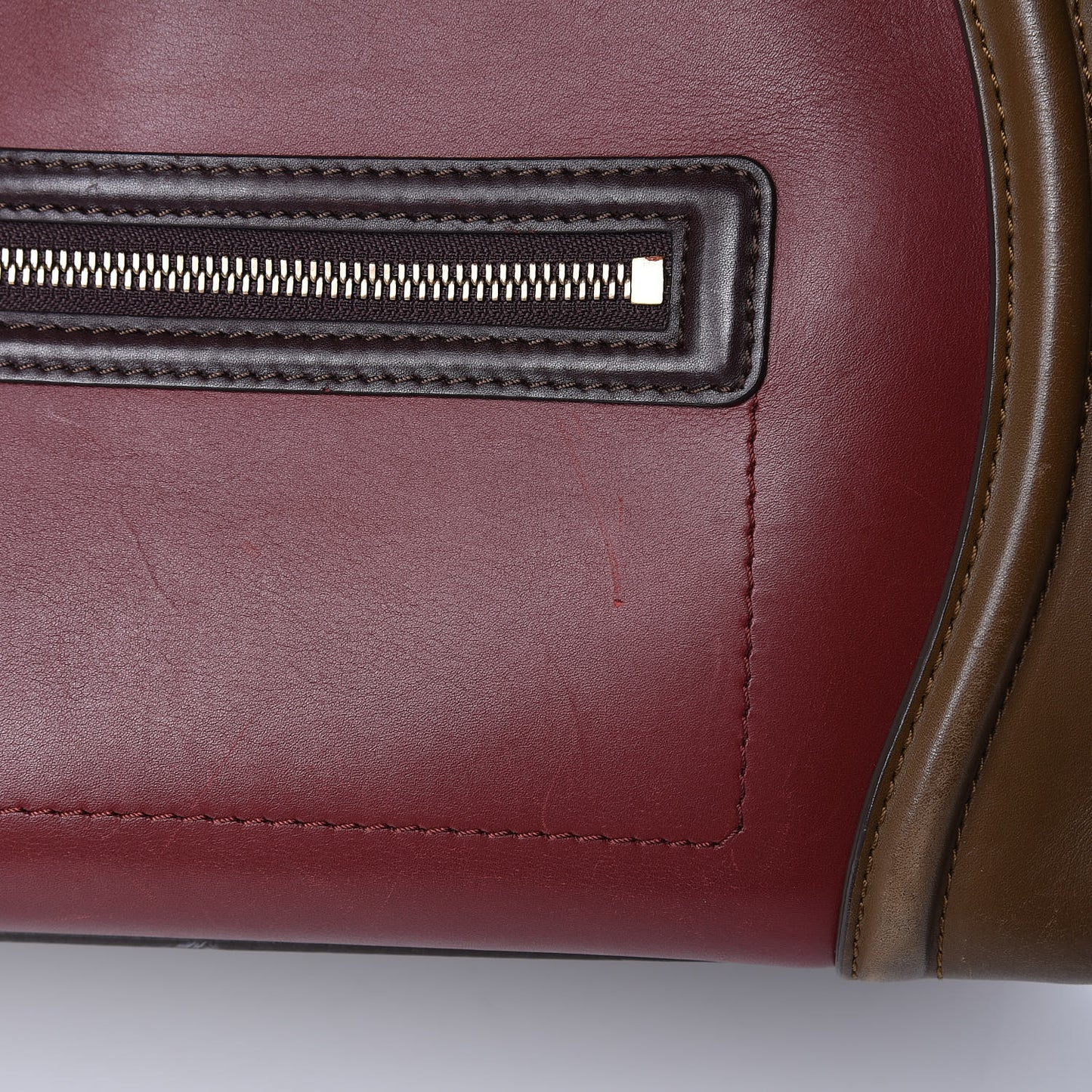 Smooth Calfskin Mini Tri-Color Luggage Rust