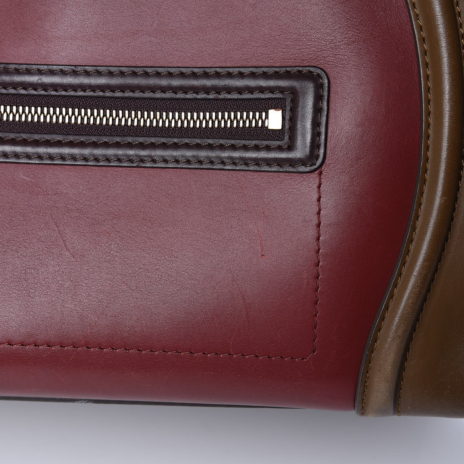 Celine Smooth Calfskin Mini Tri-Color Luggage Rust 11 of 12