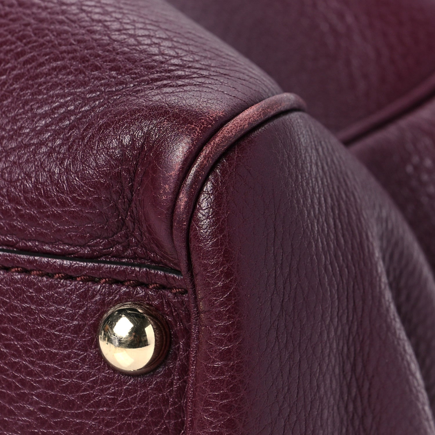 Gucci Calfskin Small Bamboo Shopper Tote Burgundy 10 of 10