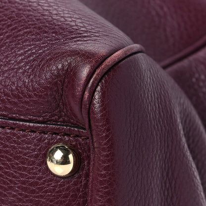 Gucci Calfskin Small Bamboo Shopper Tote Burgundy 10 of 10