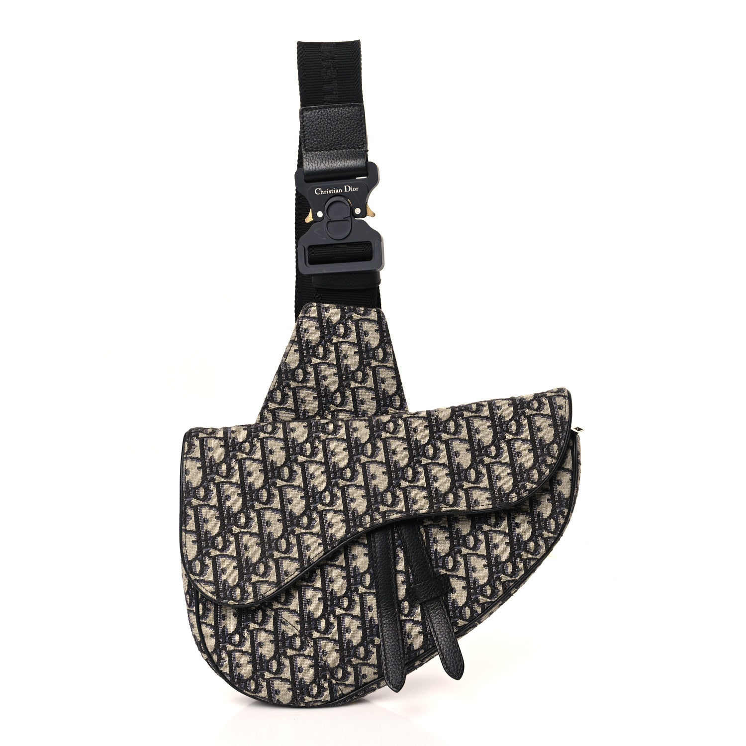 Christian Dior Oblique Mens Saddle Bag Blue 1 of 9