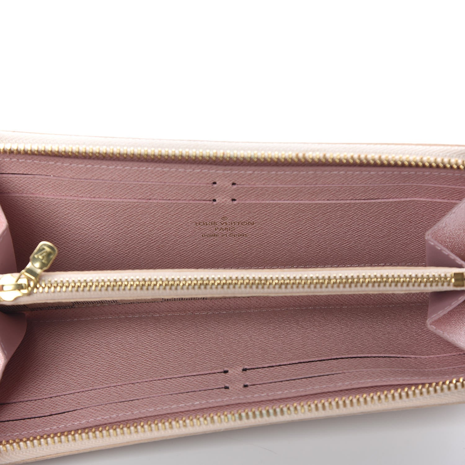 Louis Vuitton Damier Azur Clemence Wallet Rose Ballerine 5 of 12